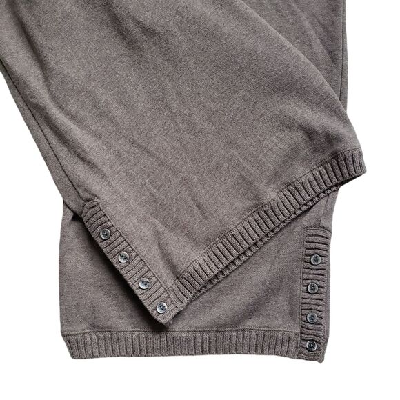 J Jill Womens Pants Large Capri Cropped Brown Cotton Elastic Waist Straight Boho - Picture 5 of 13